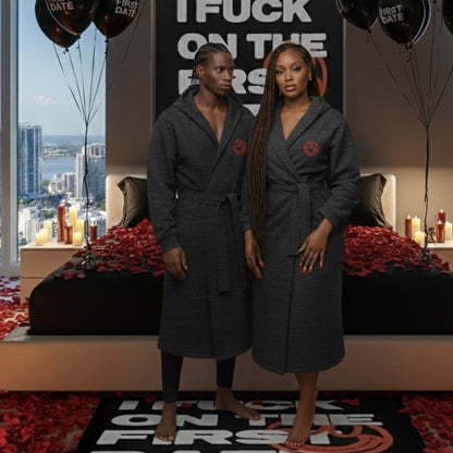 DARK GRAY FRIST DATE ROBE "UNISEX"