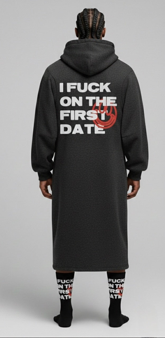 DARK GRAY FRIST DATE ROBE "UNISEX"